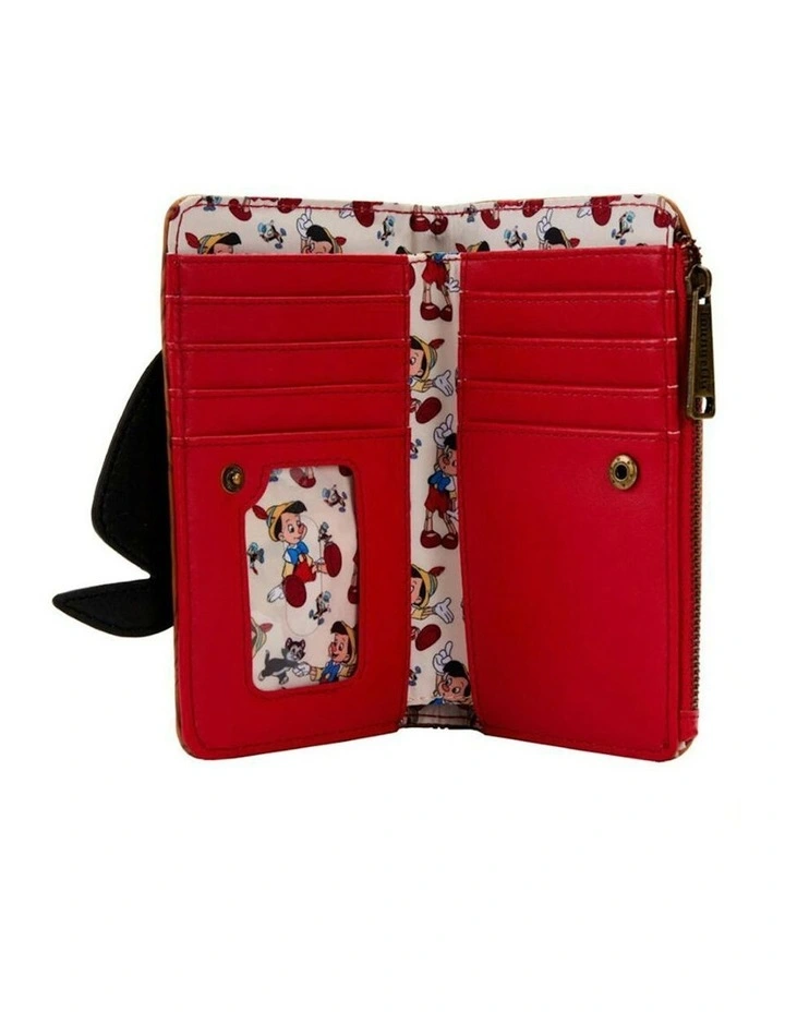Faux Leather Peeking Flap Zip Around Purse 6.5x4 in Multi image 5