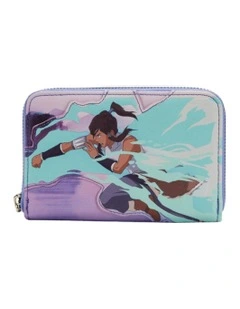 Faux Leather Team Zipped Around Closure Purse Wallet in Multi