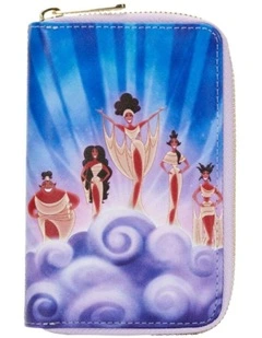 Faux Leather Muses Clouds Zip Around Purse Wallet 6x4 in Multi