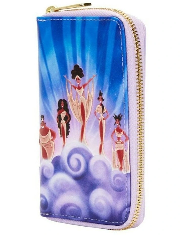 Faux Leather Muses Clouds Zip Around Purse Wallet 6x4 in Multi image 2