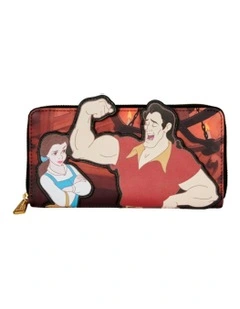 Faux Leather Gaston Zip Around Purse Wallet 8x4 in Multi