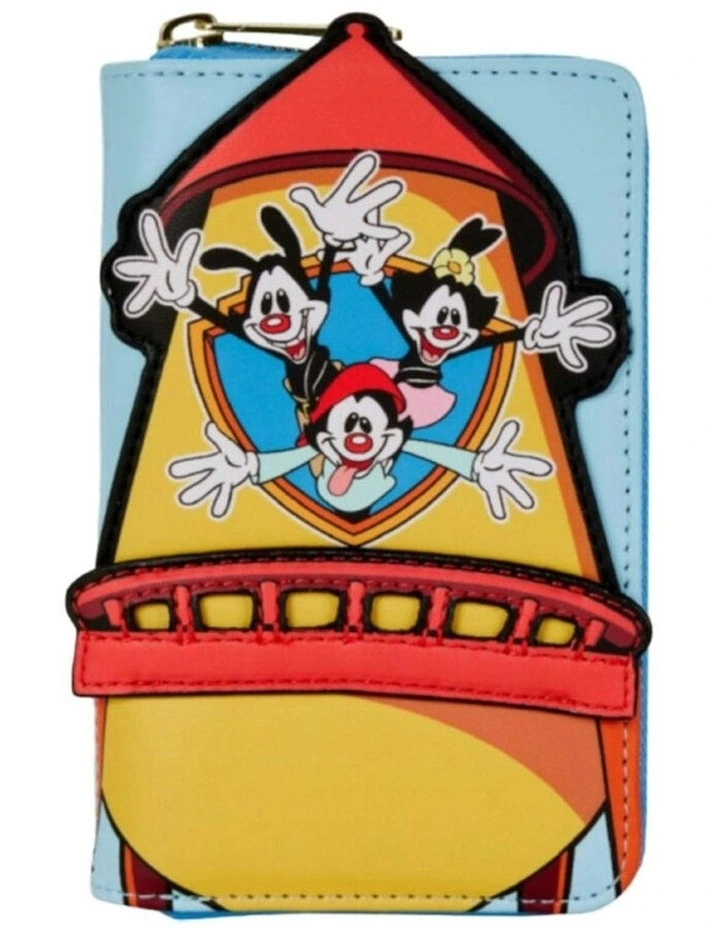 Faux Leather WB Tower Zip Purse Cartoon Fun Design Mini Wallet in Multi image 1