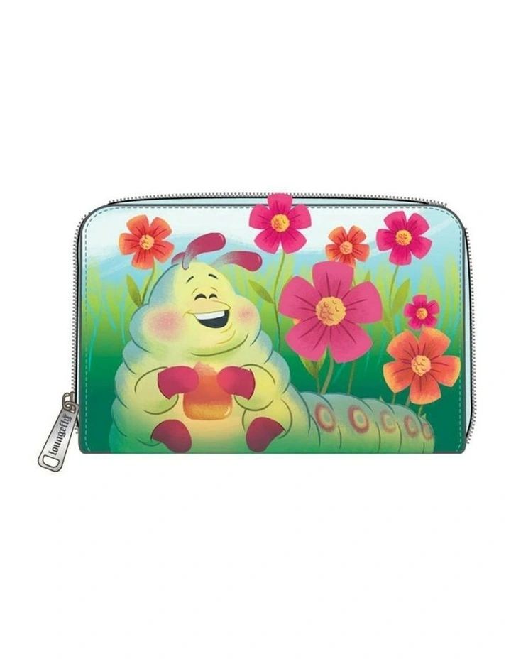 Faux Leather Earth Day Zip Around Closure Purse Wallet 6x3 in Multi image 2