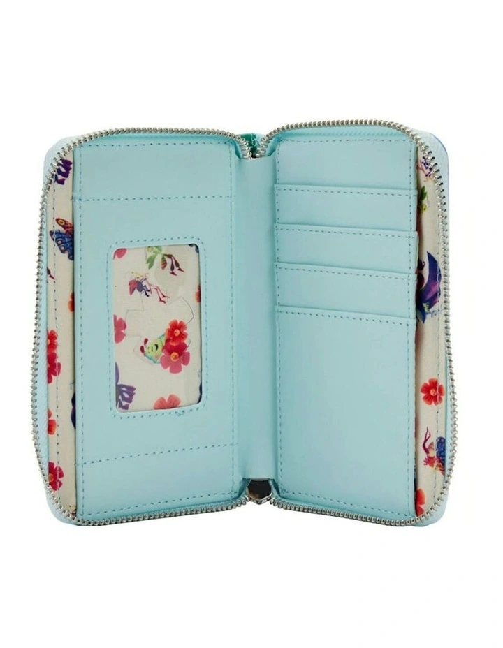 Faux Leather Earth Day Zip Around Closure Purse Wallet 6x3 in Multi image 3
