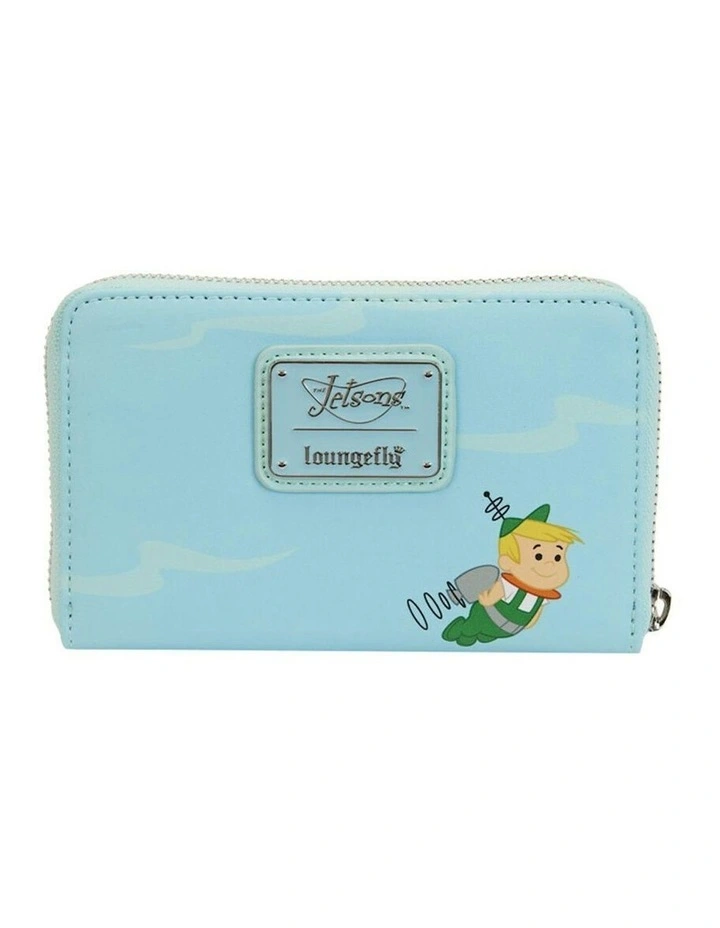 Faux Leather Spaceship Zipped Around Purse in Multi image 3