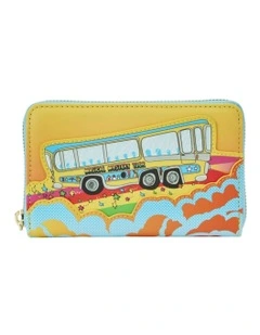 Magical Mystery Tour Bus Zip Coin Wallet 6x4 in Multi