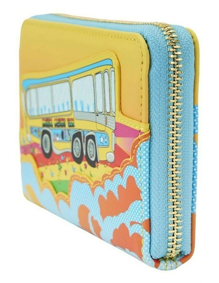 Magical Mystery Tour Bus Zip Coin Wallet 6x4 in Multi image 2