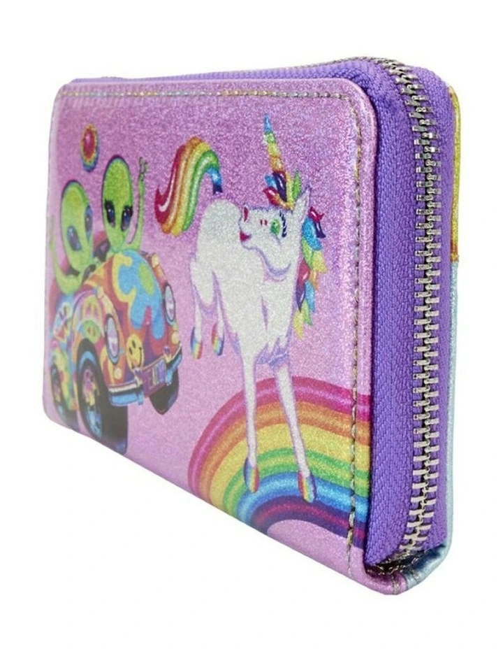 Holographic Glitter Block Zip Wallet 6x4 in Multi image 2