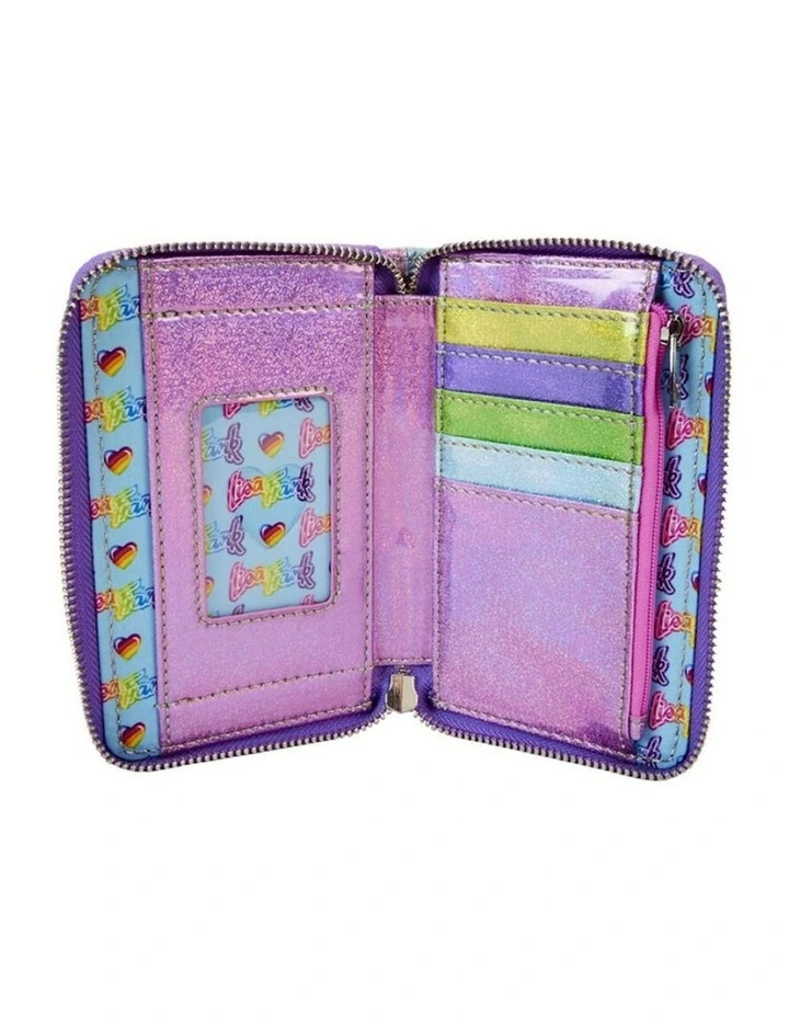 Holographic Glitter Block Zip Wallet 6x4 in Multi image 4