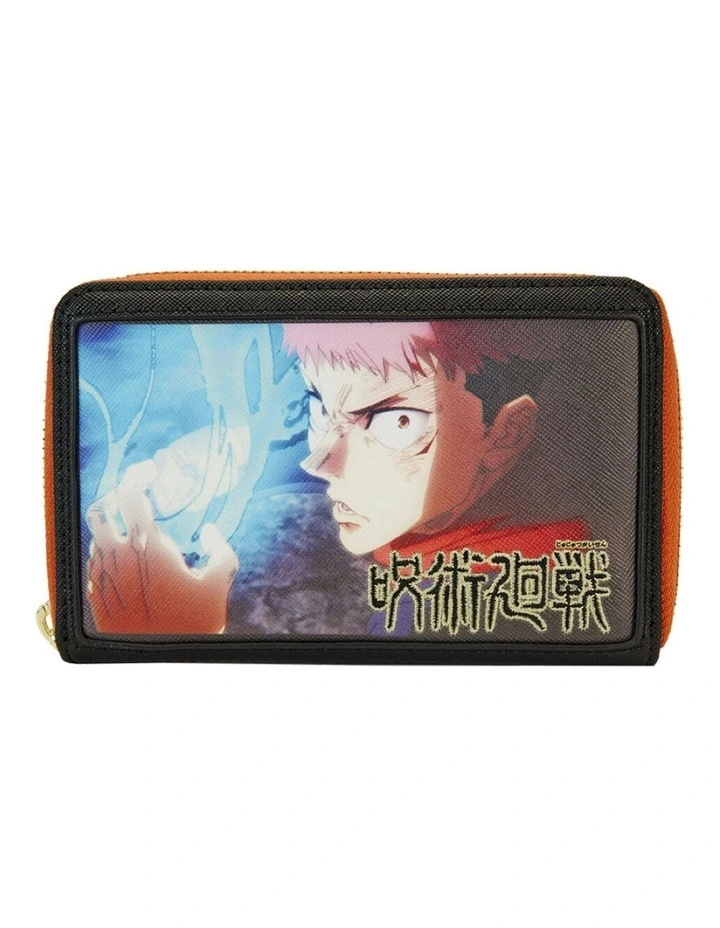 Vegan Leather Yuji Itadori Cosplay Zip Wallet 6x4 in Multi image 1