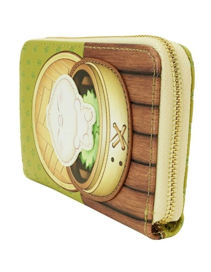 Bamboo Steamer Zip Wallet Coin Purse With Gold Hardware 6x4 in Multi image 2