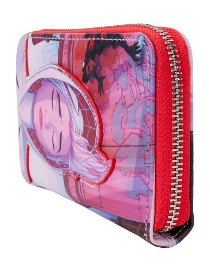 Across The Spider Verse Spider Gwen Zip Around Wallet 6x4 in Multi image 2
