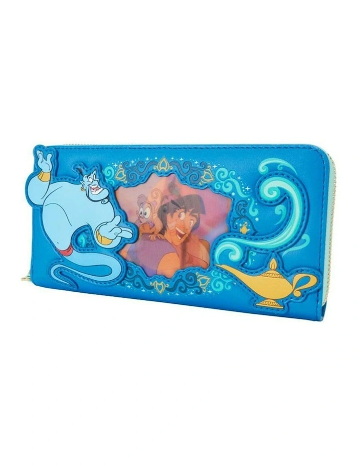 Princess Jasmine Leather Zip Around Wristlet Wallet 8x4 in Multi image 2