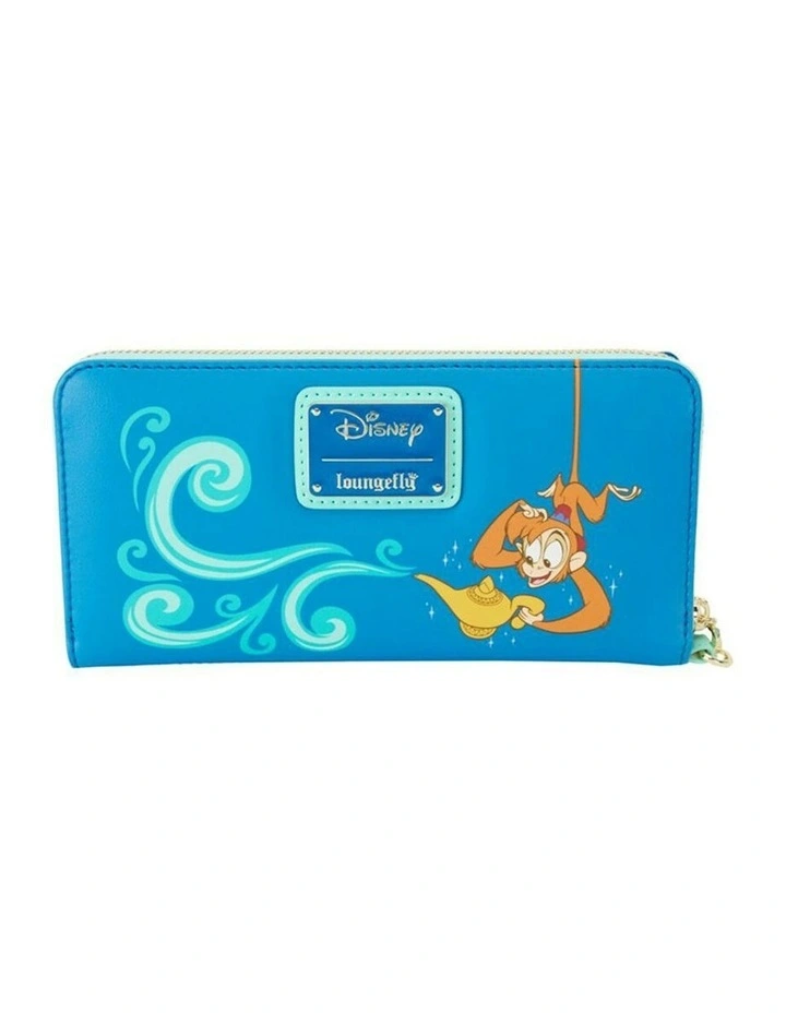 Princess Jasmine Leather Zip Around Wristlet Wallet 8x4 in Multi image 4