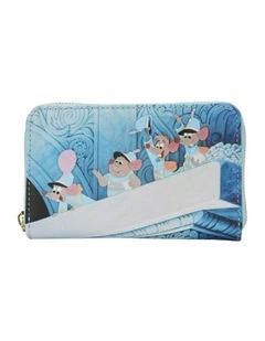 Scenes Zip Around Purse Card Wallet in Blue