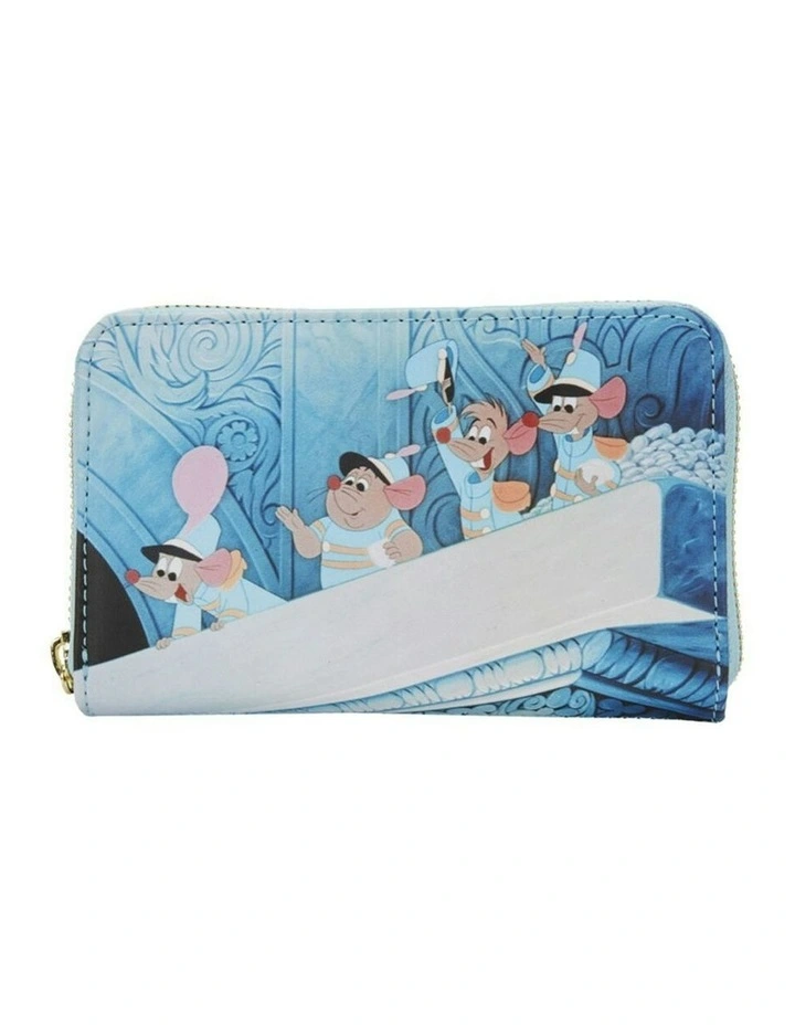 Scenes Zip Around Purse Card Wallet in Blue image 2