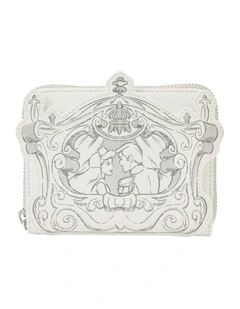 Happily Ever After Zip Around Wallet 5x4 in Whitewhite