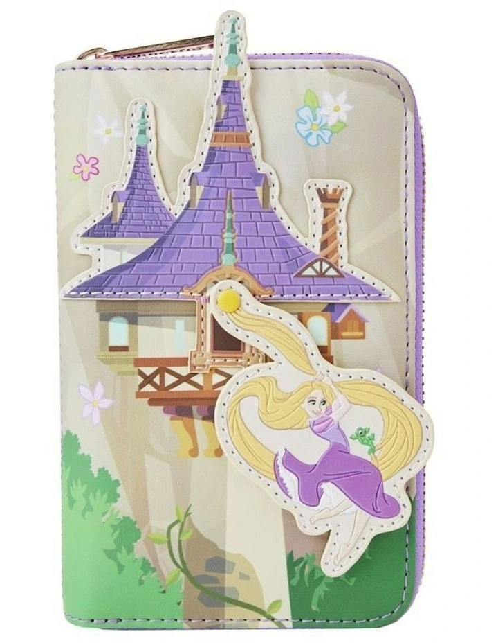 Tangled Rapunzel Swinging Zip Around Wallet in Multi image 2