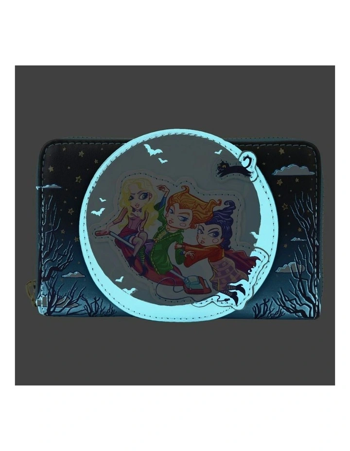 Hocus Pocus Poster Glow Zip Around Wallet in Multi image 2