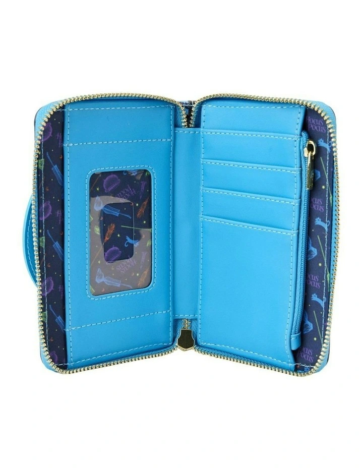 Hocus Pocus Poster Glow Zip Around Wallet in Multi image 6