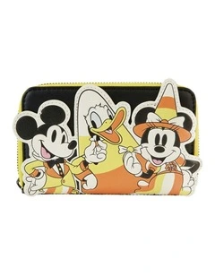 Disney Mickey & Friends Candy Corn Zip Around Wallet in Multi