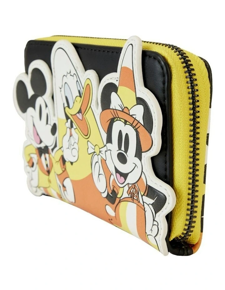 Disney Mickey & Friends Candy Corn Zip Around Wallet in Multi image 5