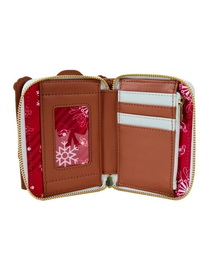 Winnie The Pooh & Friends Holiday Scene Zip Wallet in Brown image 6