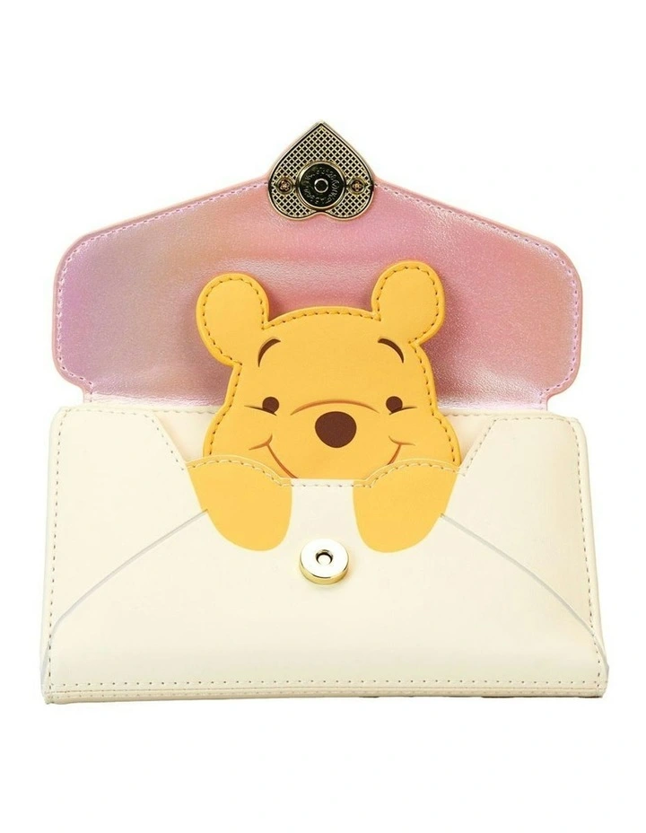 Winnie The Pooh Love Letter Flap Leather Wallet in Pink image 6