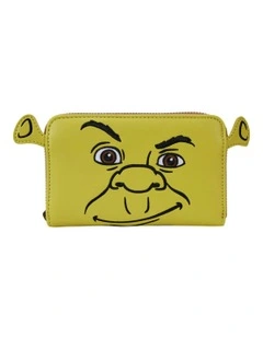 Vegan Leather Keep Out Cosplay Die-Cut Shape Zip Wallet 6x4 in Multi