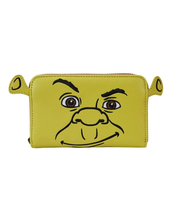 Vegan Leather Keep Out Cosplay Die-Cut Shape Zip Wallet 6x4 in Multi image 1