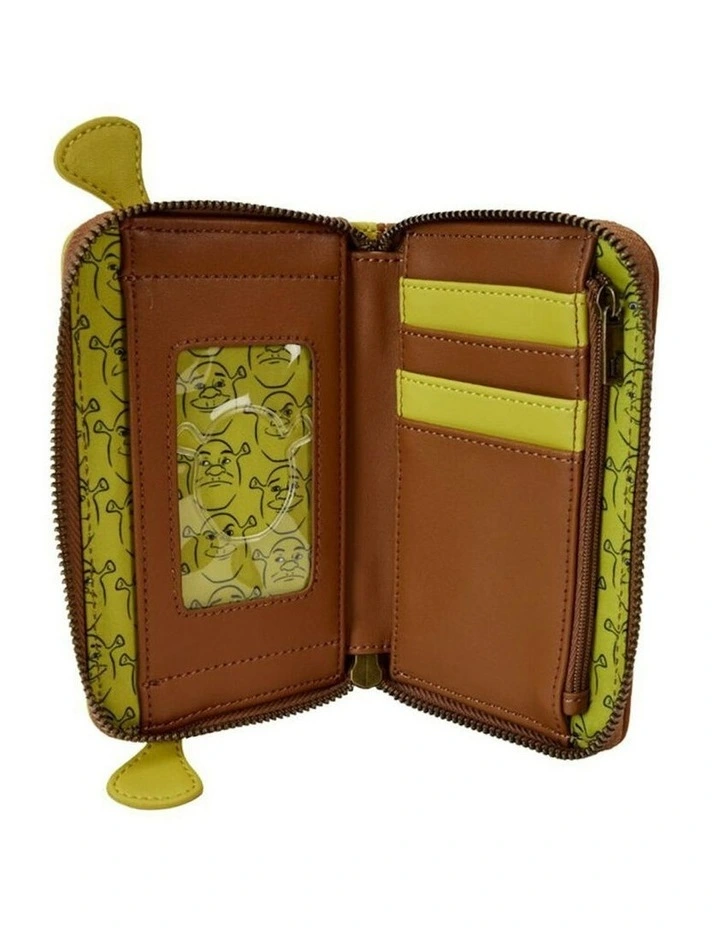Vegan Leather Keep Out Cosplay Die-Cut Shape Zip Wallet 6x4 in Multi image 4