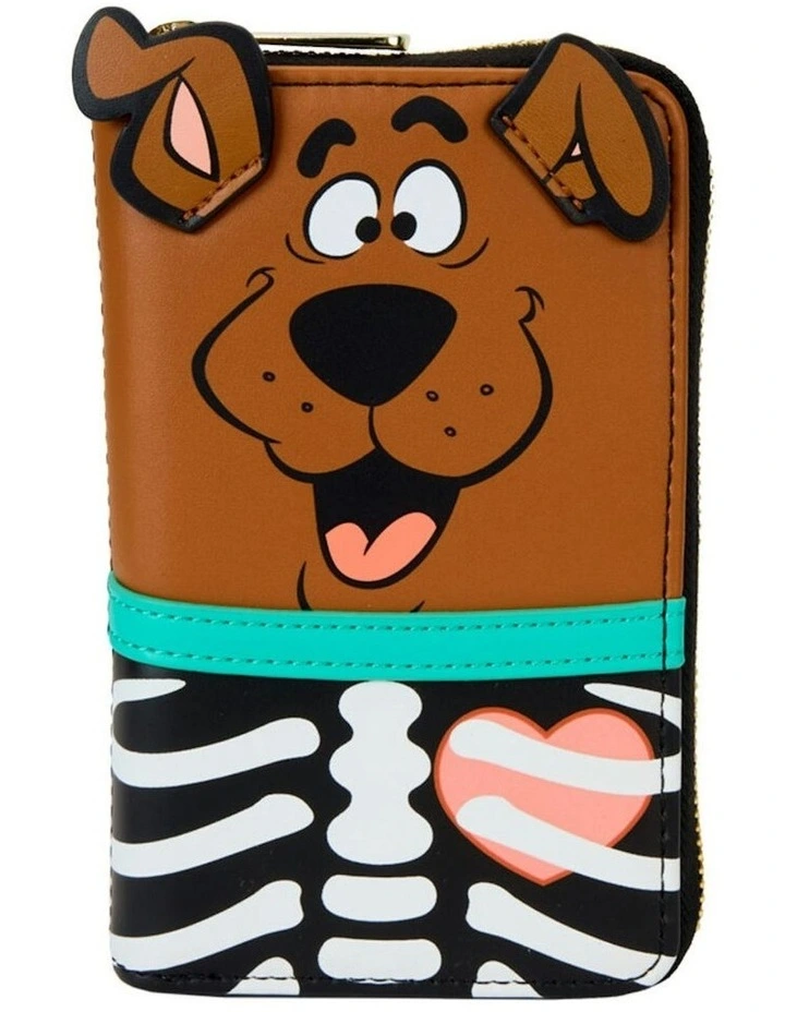 Skeleton Glow Zip Around Wallet 6x4 in Multi image 1