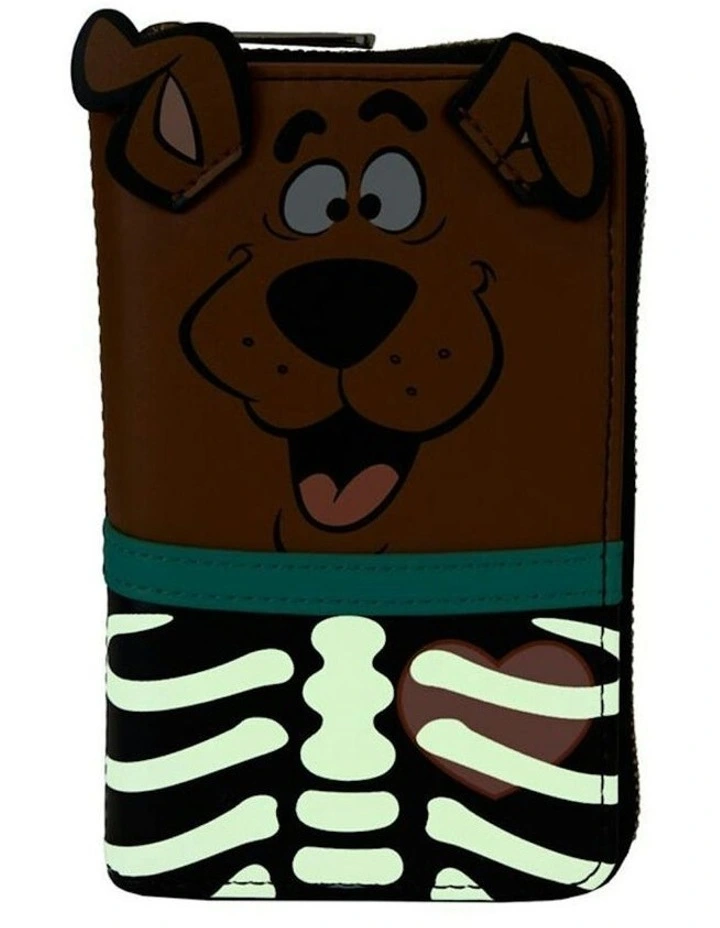 Skeleton Glow Zip Around Wallet 6x4 in Multi image 2