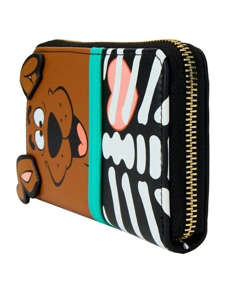 Skeleton Glow Zip Around Wallet 6x4 in Multi image 3