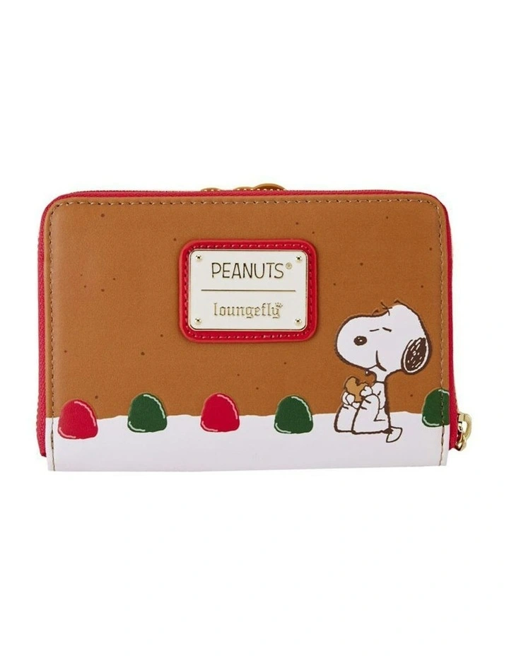 Snoopy Gingerbread Wreath Zip Wallet 6x4 in Multi image 3