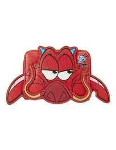 25th Anniversary Mushu Glitter Cosplay Zip Wallet 5x4 in Red