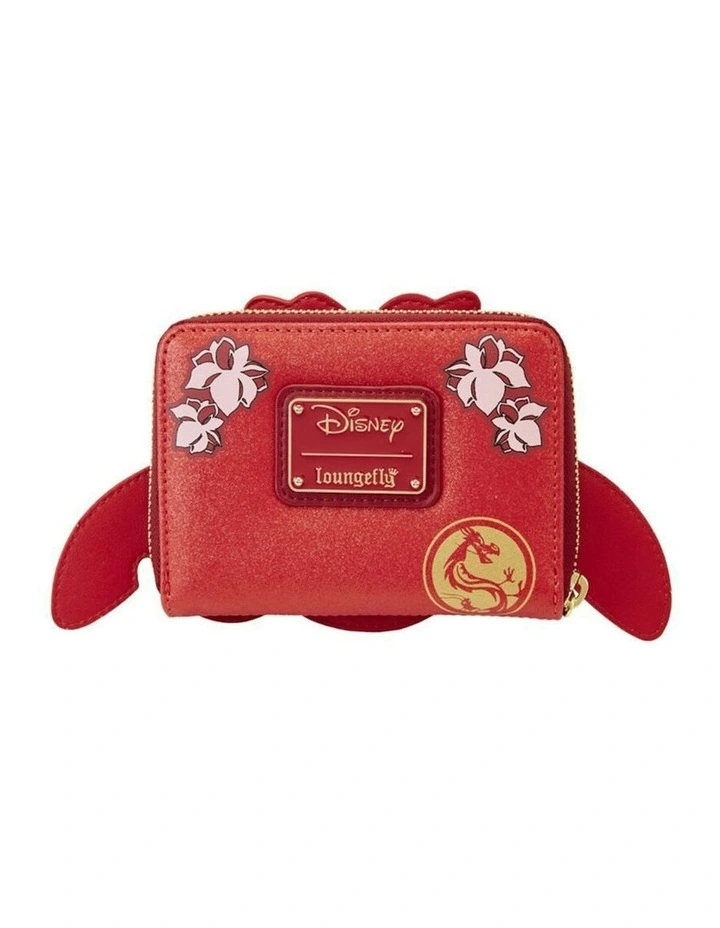 25th Anniversary Mushu Glitter Cosplay Zip Wallet 5x4 in Red image 3