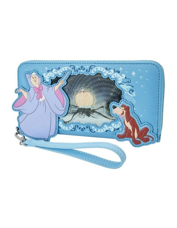 Princess Lenticular Leather Zip Around Wallet 8x4 in Blue image 2