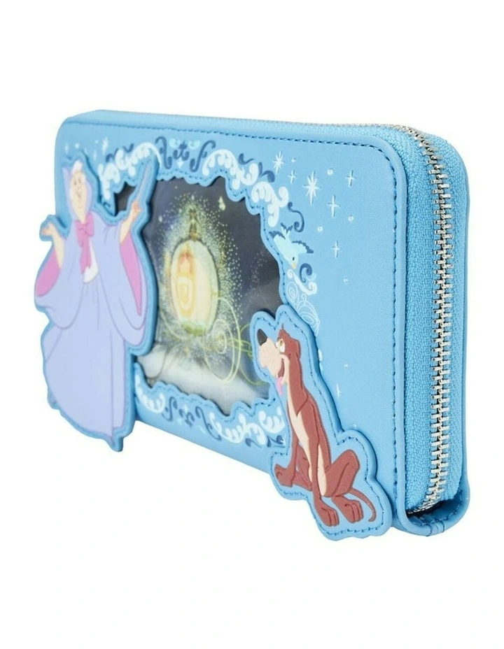 Princess Lenticular Leather Zip Around Wallet 8x4 in Blue image 3
