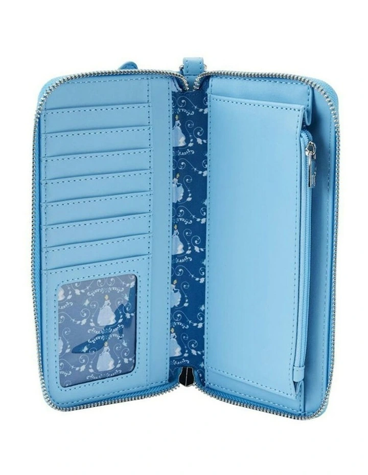 Princess Lenticular Leather Zip Around Wallet 8x4 in Blue image 5