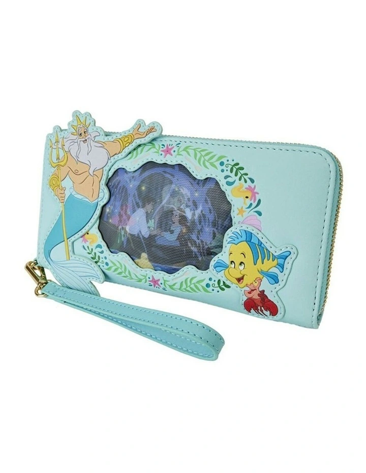 1989 Ariel Princess Lenticular Zip Wallet 8x4 in Blue image 2