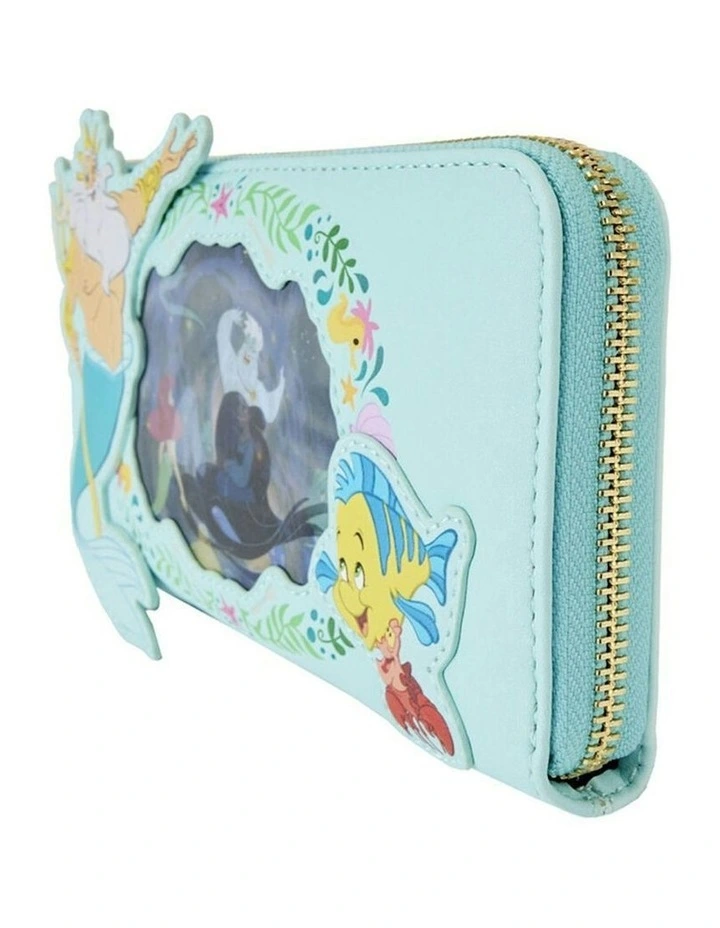 1989 Ariel Princess Lenticular Zip Wallet 8x4 in Blue image 3