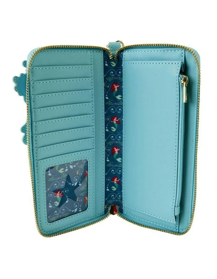 1989 Ariel Princess Lenticular Zip Wallet 8x4 in Blue image 5