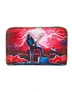 Stranger Things Eddie Munson Tribute Glow Zip Around Wallet in Red