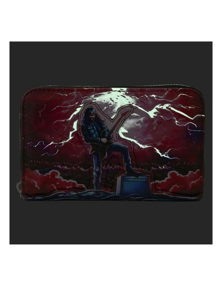 Stranger Things Eddie Munson Tribute Glow Zip Around Wallet in Red image 2