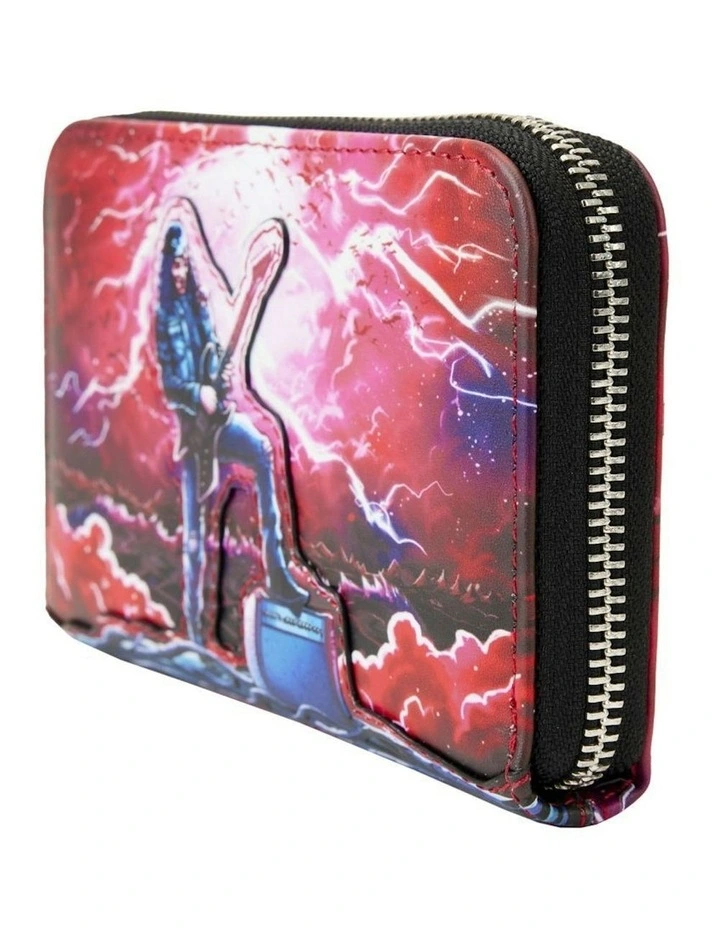 Stranger Things Eddie Munson Tribute Glow Zip Around Wallet in Red image 3