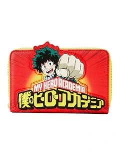 My Hero Academia Izuku Punch Zip Around Wallet in Red