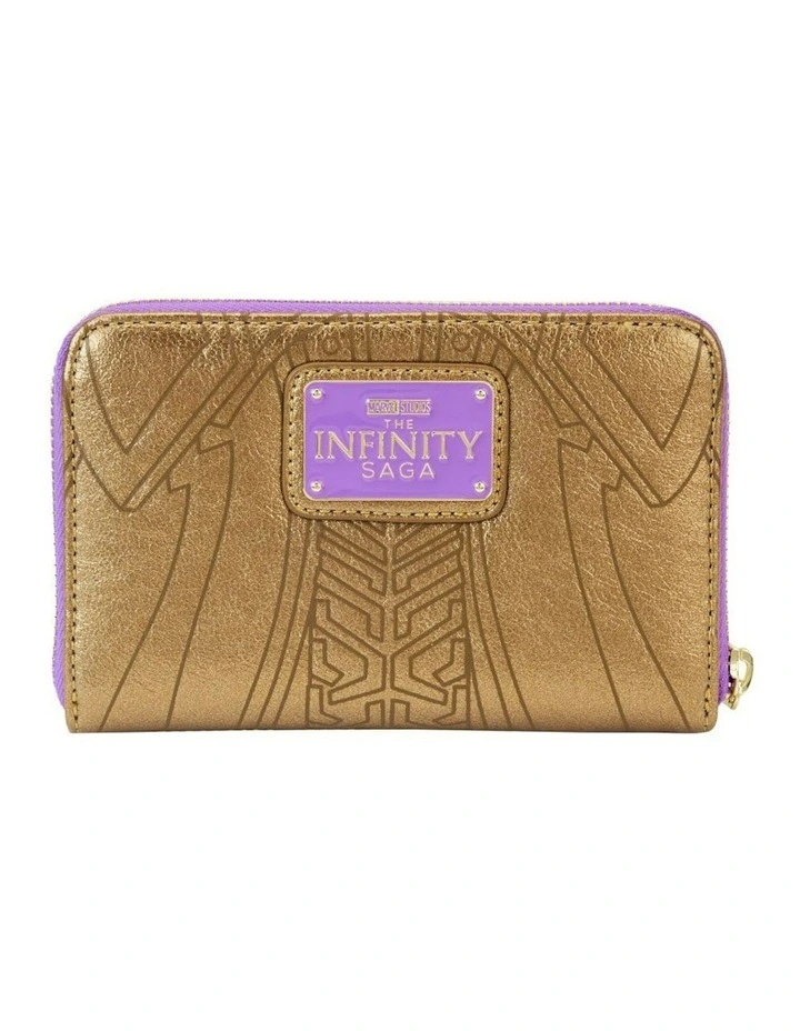 Marvel Comics Thanos Gauntlet Metallic Zip Around Wallet in Brown image 3