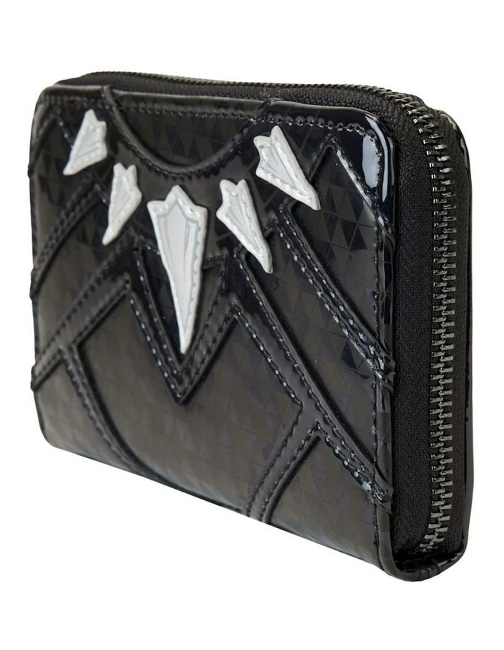 Panther Cosplay Metallic Zip Around Wallet in Black image 2