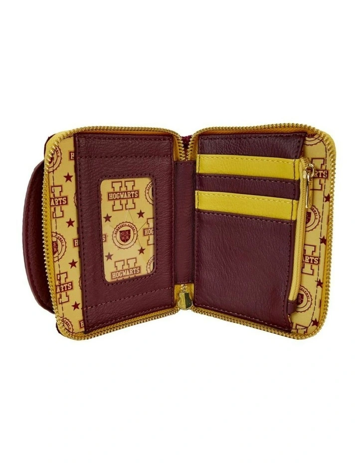 Harry Potter Gryffindor Hogwarts Crest Varsity Jacket Zip Wallet in Brown image 4